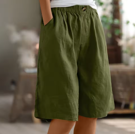 Womens Comfort Shorts - Relaxed Elastic Waist Style
