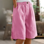 Womens Comfort Shorts - Relaxed Elastic Waist Style