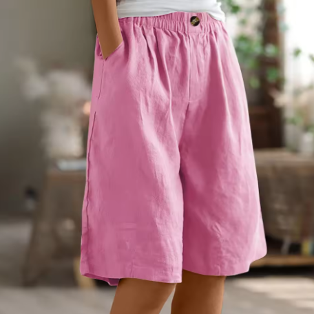 Womens Comfort Shorts - Relaxed Elastic Waist Style