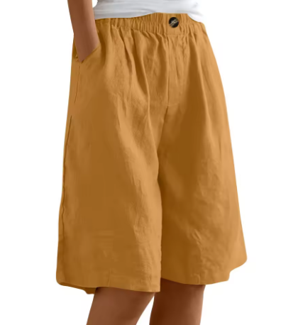 Womens Comfort Shorts - Relaxed Elastic Waist Style