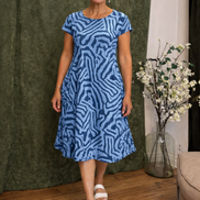 Womens Linen Midi Dress - Relaxed Summer Style