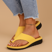 Womens Toe-Loop Slide Sandals - Contoured Footbed Adjustable Fit