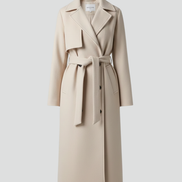 Womens Long Coat – Double-Breasted Tailored Elegance