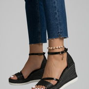 Womens Cushioned Platform Sandals - Contoured Footbed Slip-On