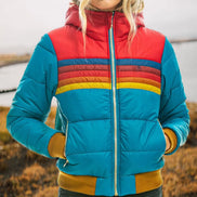 Womens Hooded Puffer Jacket – Padded Retro Winter Style