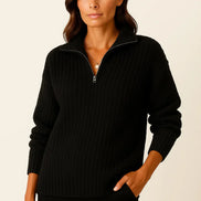 Serin – Half Zip Jumper Womens Soft Knit Pullover Relaxed Fit Cosy