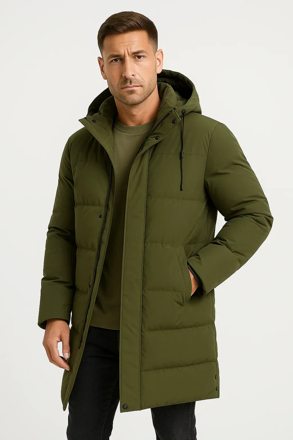 Carter – Mens Puffer Jacket Waterproof Winter Coat Padded Warm Windproof