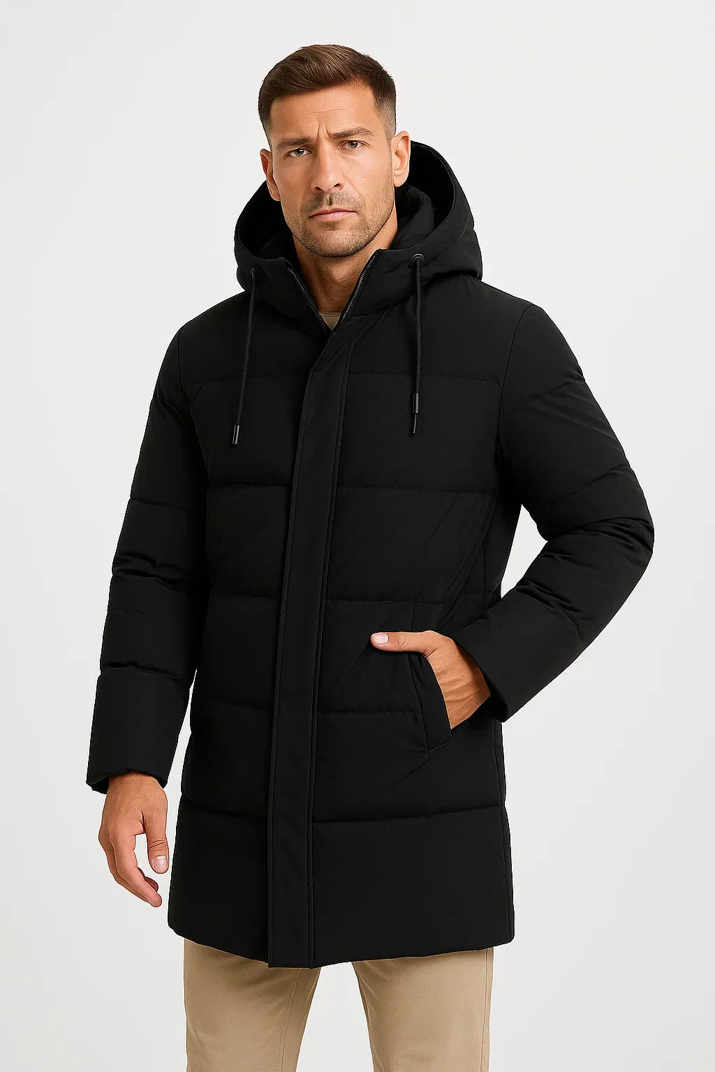 Carter – Mens Puffer Jacket Waterproof Winter Coat Padded Warm Windproof