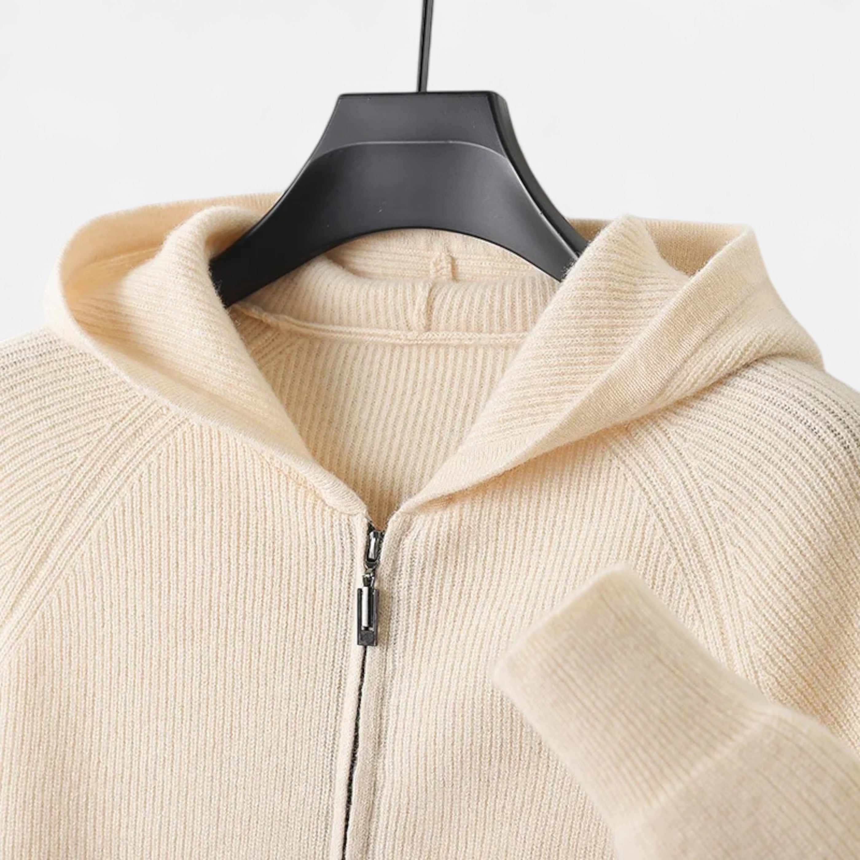 Mens Knitted Zip Hoodie – Refined Casual Layered Style