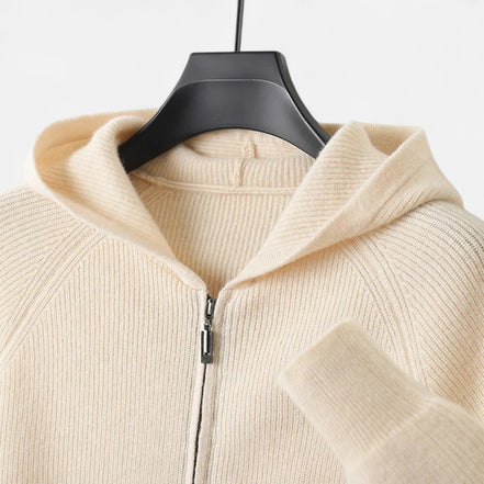 Mens Knitted Zip Hoodie – Refined Casual Layered Style