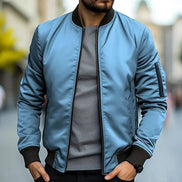 Mens Zip Up Bomber Jacket – Modern Streetwear Everyday Style