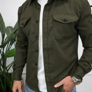 Overshirt Jacket | Long Sleeve Button Up with Chest Pockets