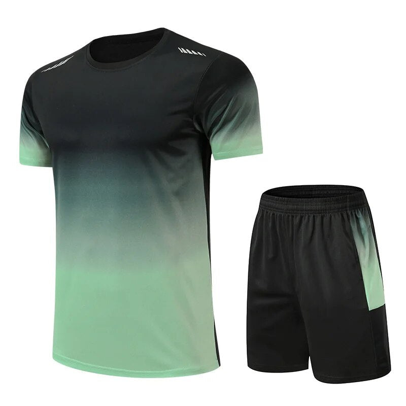 Mens Activewear Set - Breathable T-Shirt & Shorts