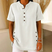Womens Denim Tunic Top - V-Neck Relaxed Fit