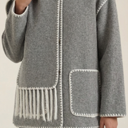 Jade – Scarf Jacket Women Winter Coat Women Wrap Jacket Contrast Trim Chic