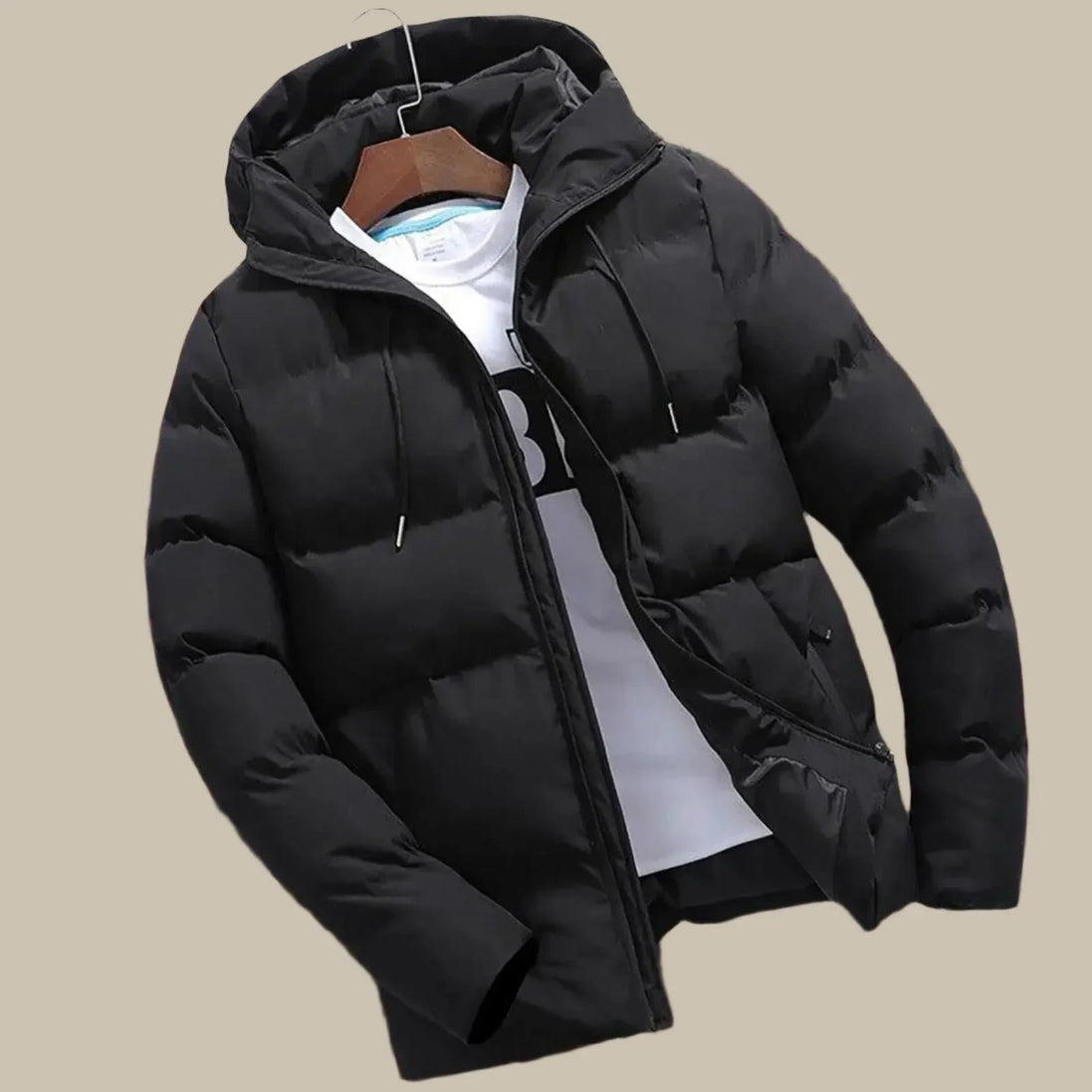 Hudson – Mens Puffer Jacket Waterproof Winter Coat Hooded Warm Windproof