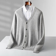 Mens Button Up Cardigan – Classic V Neck Everyday Style