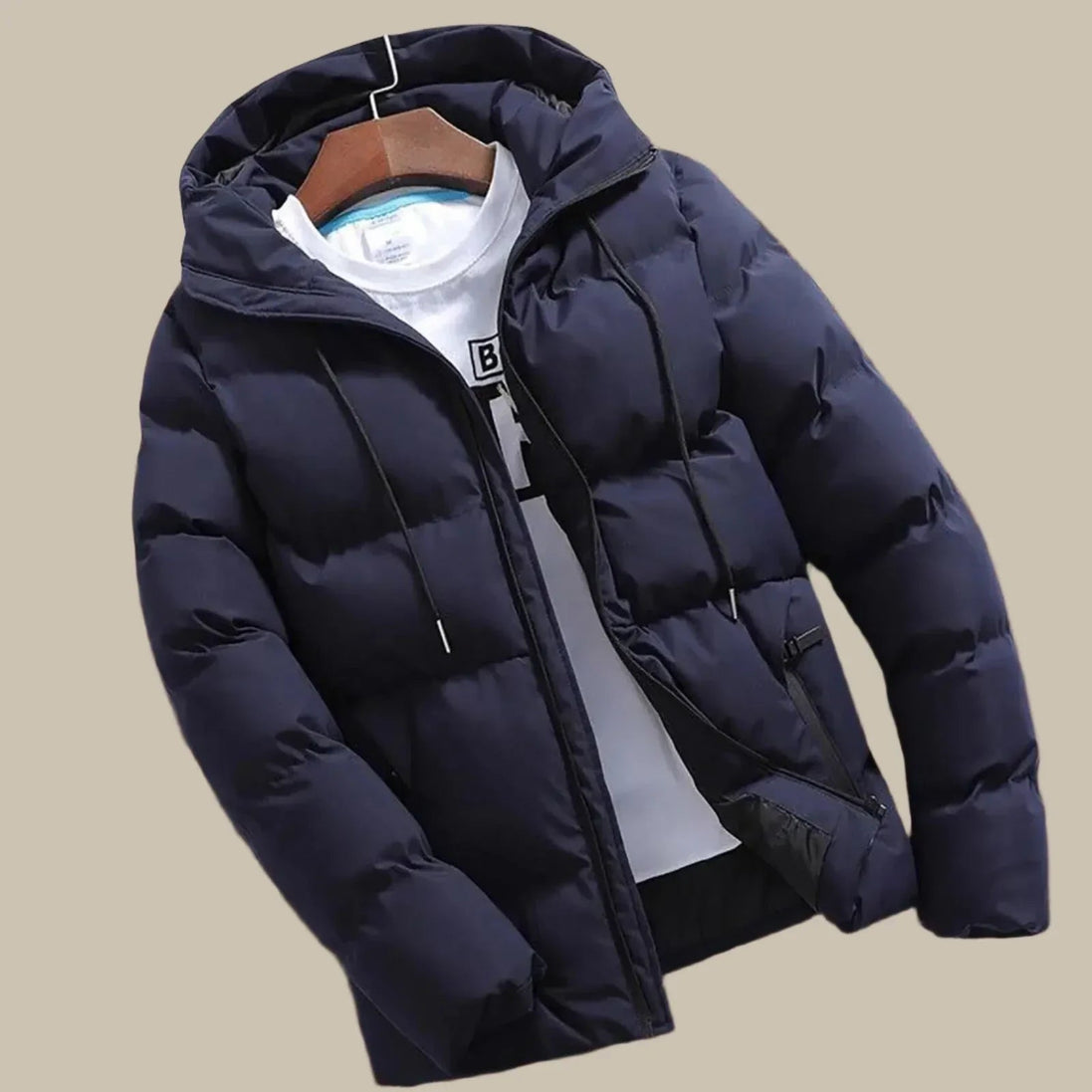 Hudson – Mens Puffer Jacket Waterproof Winter Coat Hooded Warm Windproof