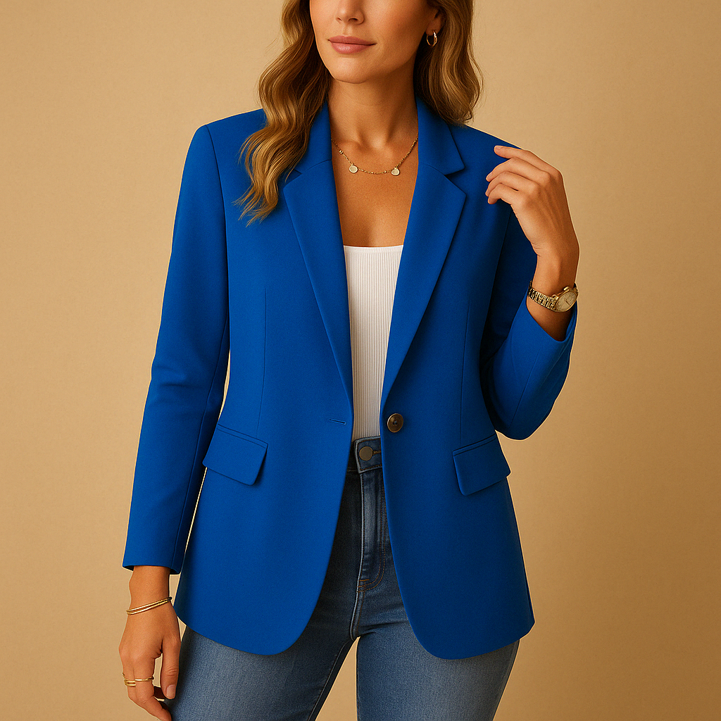 Womens Tailored Stretch Blazer - Structured Feminine Fit