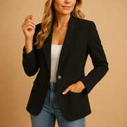 Womens Tailored Stretch Blazer - Structured Feminine Fit