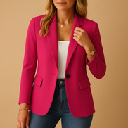 Womens Tailored Stretch Blazer - Structured Feminine Fit