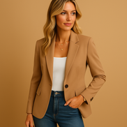 Womens Tailored Stretch Blazer - Structured Feminine Fit