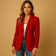 Womens Tailored Stretch Blazer - Structured Feminine Fit