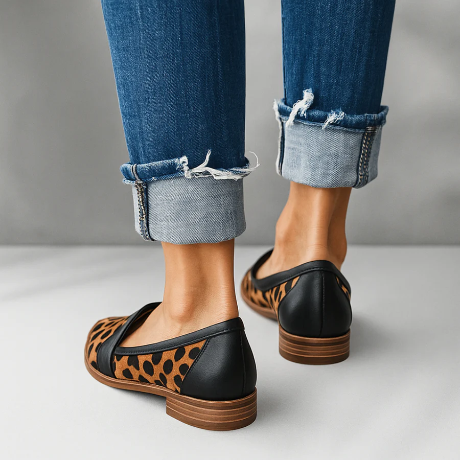 Womens Pointed-Toe Loafers - Flat Slip-On Style
