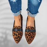 Womens Pointed-Toe Loafers - Flat Slip-On Style