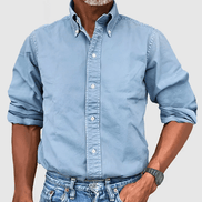 Mens Button-Down Collar Shirt - Classic Fit Long Sleeve