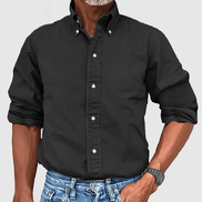 Mens Button-Down Collar Shirt - Classic Fit Long Sleeve