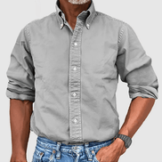 Mens Button-Down Collar Shirt - Classic Fit Long Sleeve