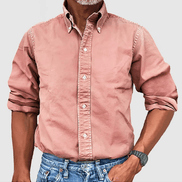 Mens Button-Down Collar Shirt - Classic Fit Long Sleeve