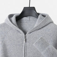 Mens Knitted Zip Hoodie – Refined Casual Layered Style