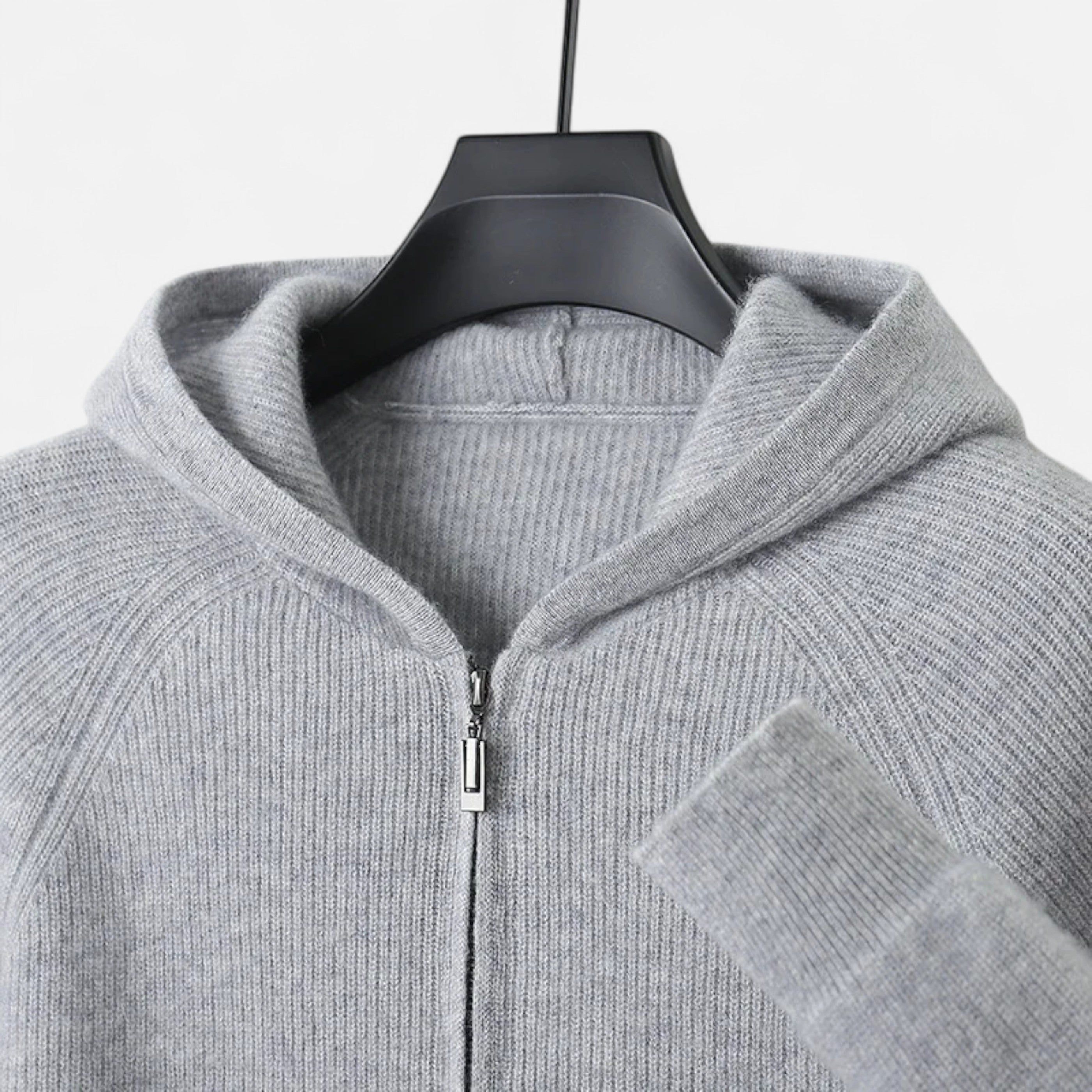 Mens Knitted Zip Hoodie – Refined Casual Layered Style