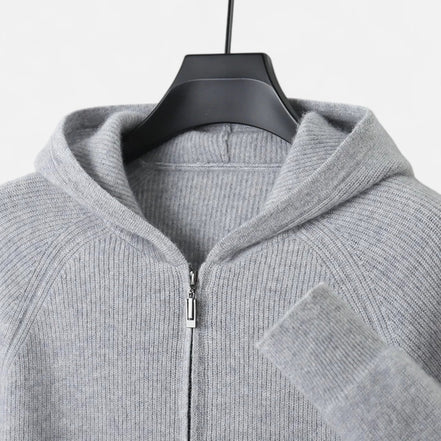 Mens Knitted Zip Hoodie – Refined Casual Layered Style