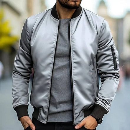 Mens Zip Up Bomber Jacket – Modern Streetwear Everyday Style