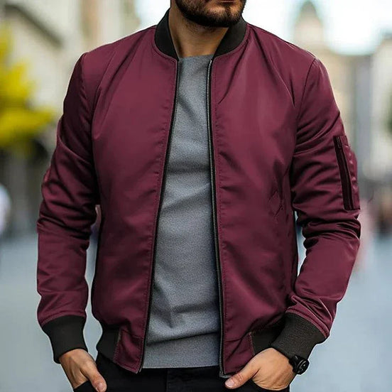 Mens Zip Up Bomber Jacket – Modern Streetwear Everyday Style