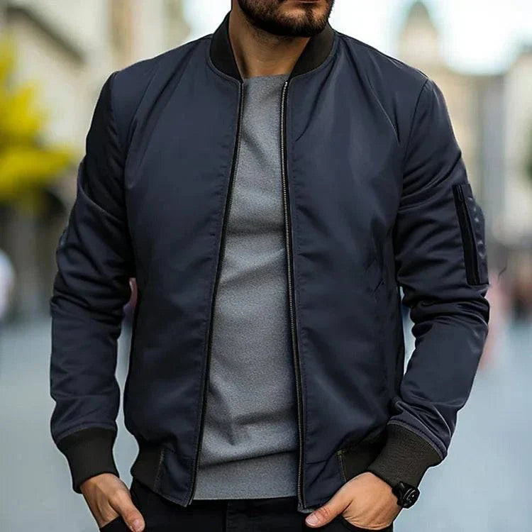 Mens Zip Up Bomber Jacket – Modern Streetwear Everyday Style