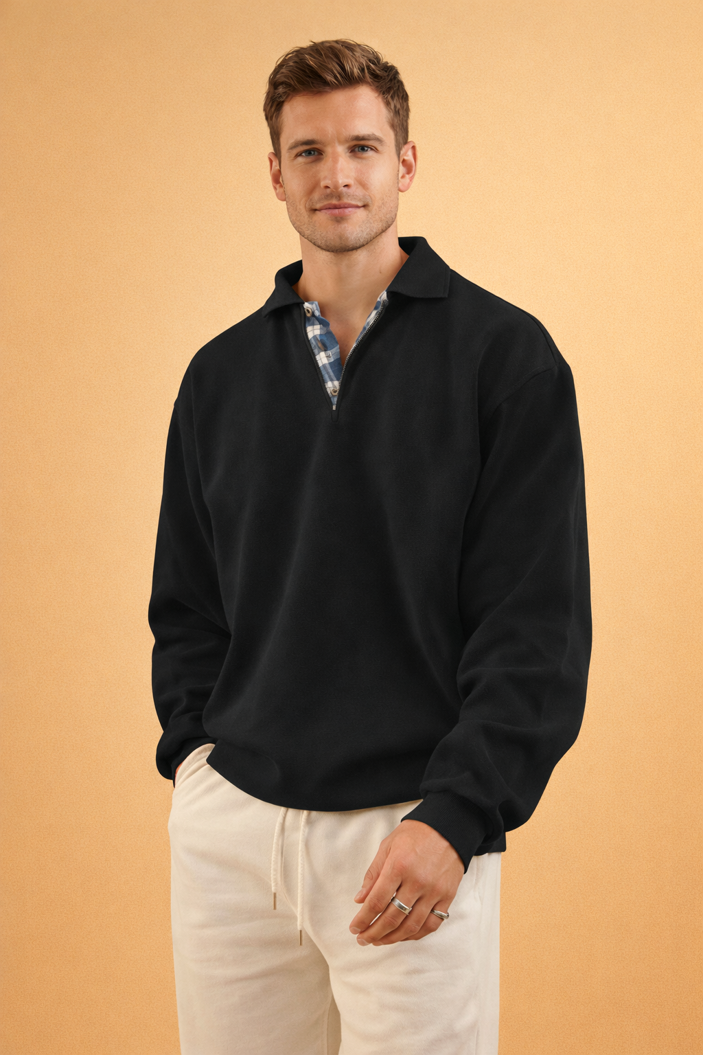 Mens Knit Polo - Relaxed Casual Style