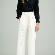 Womens Wide Leg Trousers – Structured High Waist Modern Fit