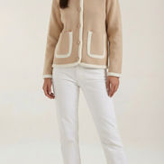 Claire – Cardigan Women Cropped Cardigan Button Front Knit Jacket Elegant