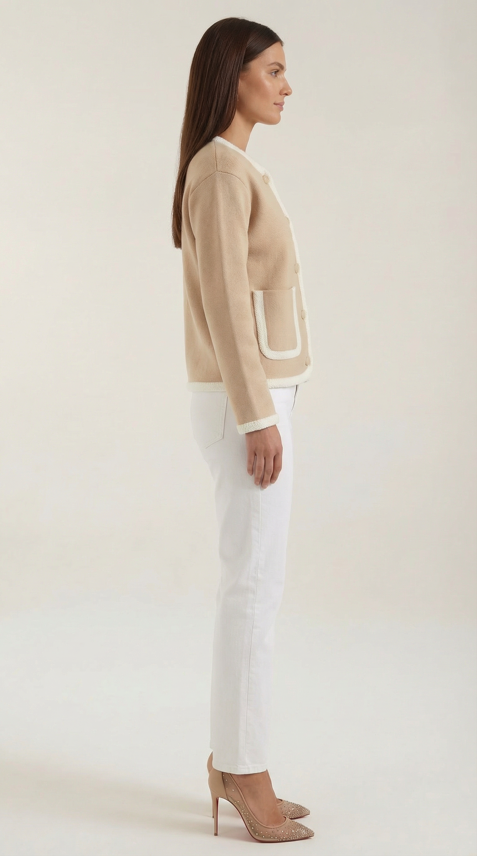 Claire – Cardigan Women Cropped Cardigan Button Front Knit Jacket Elegant