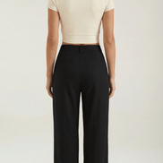Womens Straight Leg Trousers – Relaxed Pleated Everyday Style