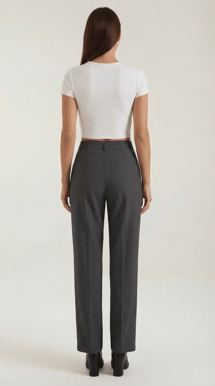 Womens Straight Leg Trousers – Relaxed Pleated Everyday Style