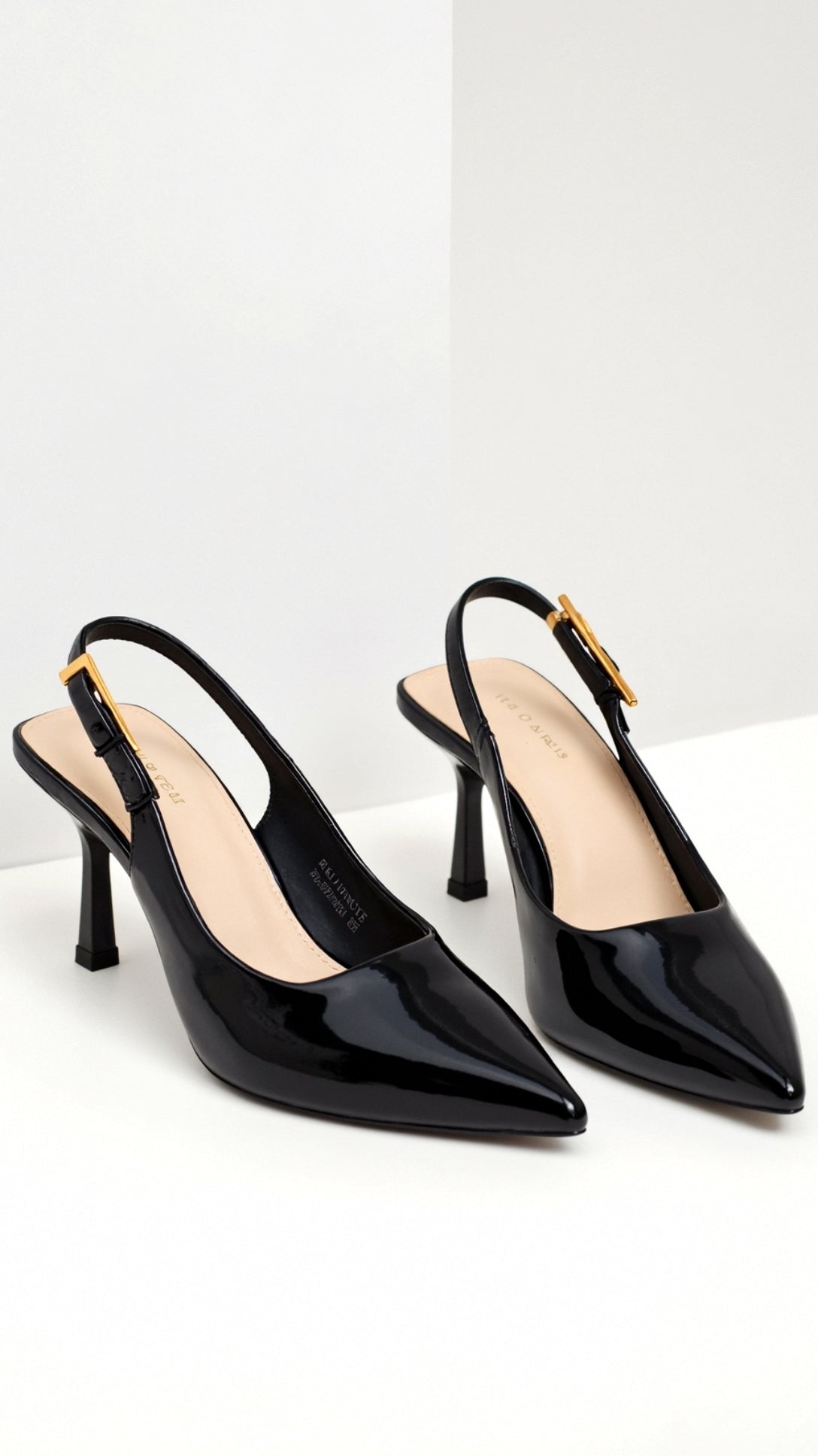 Womens Pointed Toe Slingback Heels – Low Heel Elegant Court Style