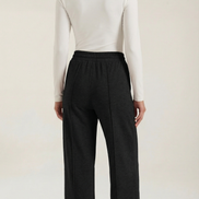 Womens Wide Leg Trousers – High-Rise Drawstring Fit