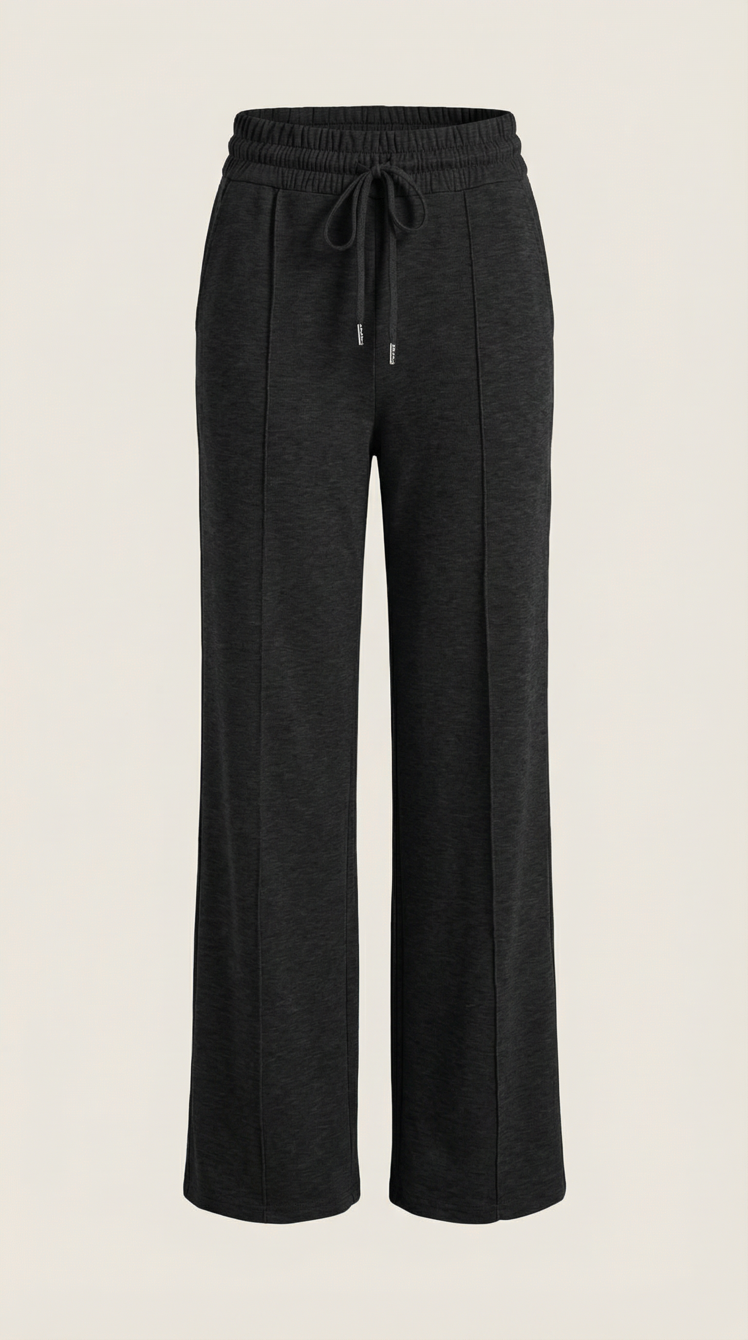 Womens Wide Leg Trousers – High-Rise Drawstring Fit