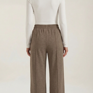 Womens Wide Leg Trousers – High-Rise Drawstring Fit