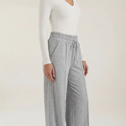 Womens Wide Leg Trousers – High-Rise Drawstring Fit